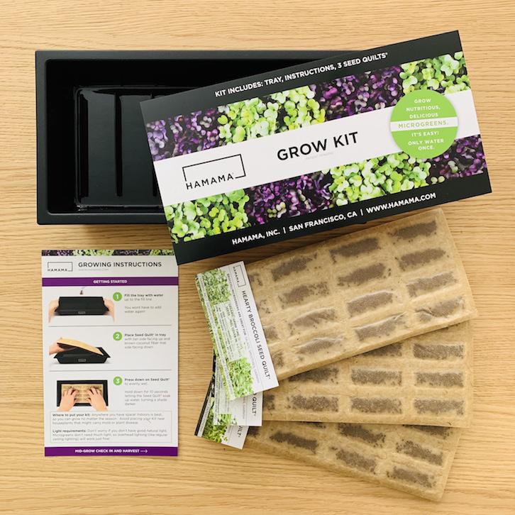 Hamama Mini Farm Grow Kit Everything you need to grow microgreens. Just add water! Works in low light. All non-GMO seeds.