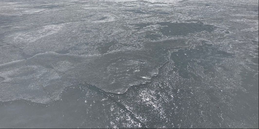 ice surface on a lake